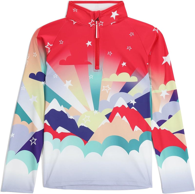 Spyder Girls Surface Half Zip T-neck Ski Base Layer Jacket - Image 1